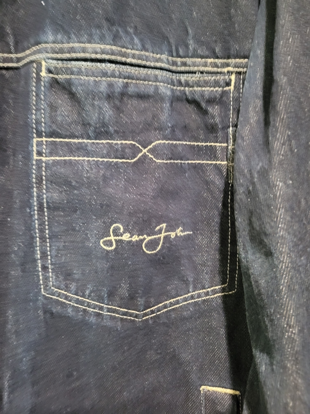 Sean John Dark Blue Denim Jacket - Picture 5 of 16